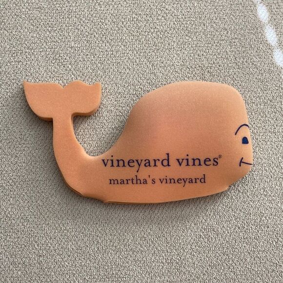 Vineyard Vines Martha’s Vineyard Large Foam Whale Orange Decor Squish 11” by 21” - Picture 1 of 6